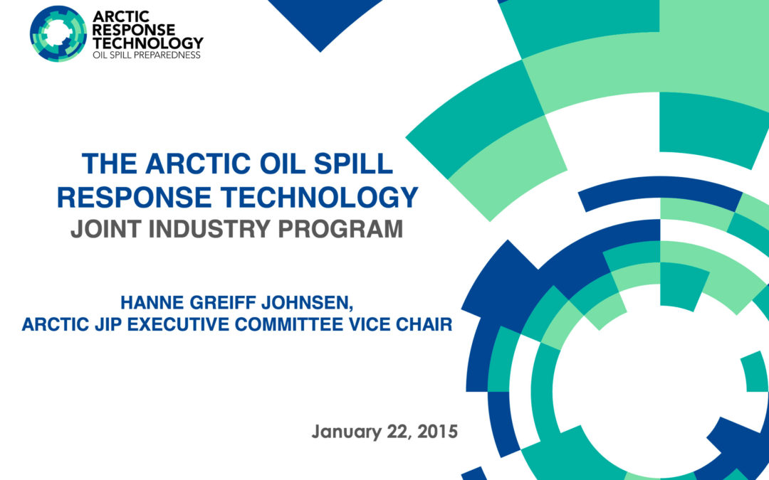 Arctic JIP Presentation for Arctic Frontiers January 21, 2015